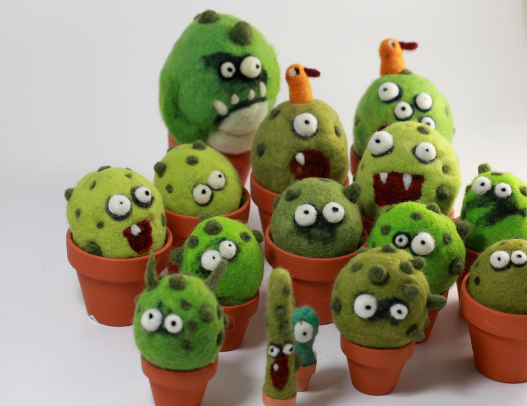How to create your own felt Cactus Monster: Needle Felting Tutorial