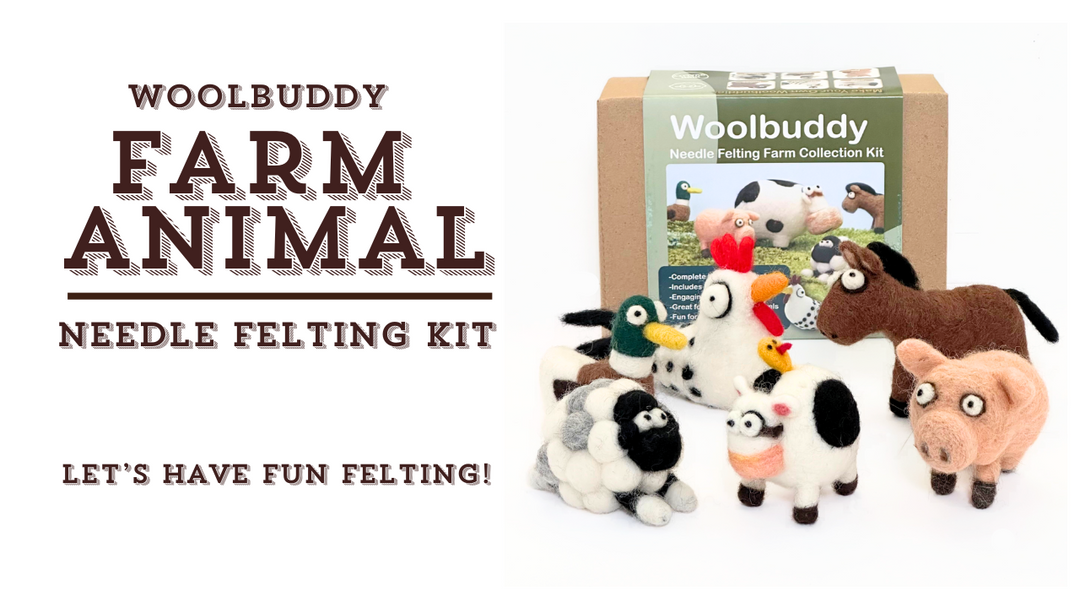 Woolbuddy Farm Animal Needle Felting Kit