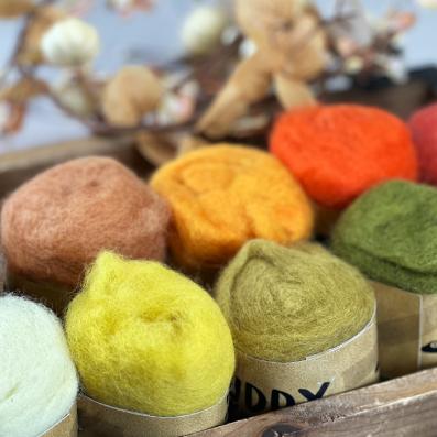 Beautiful Colored Wool Roving for Felting | Woolbuddy