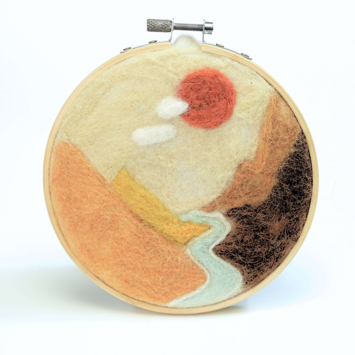 Amber Valley Wool Painting Kit – DIY Needle Felting Landscape Art Project