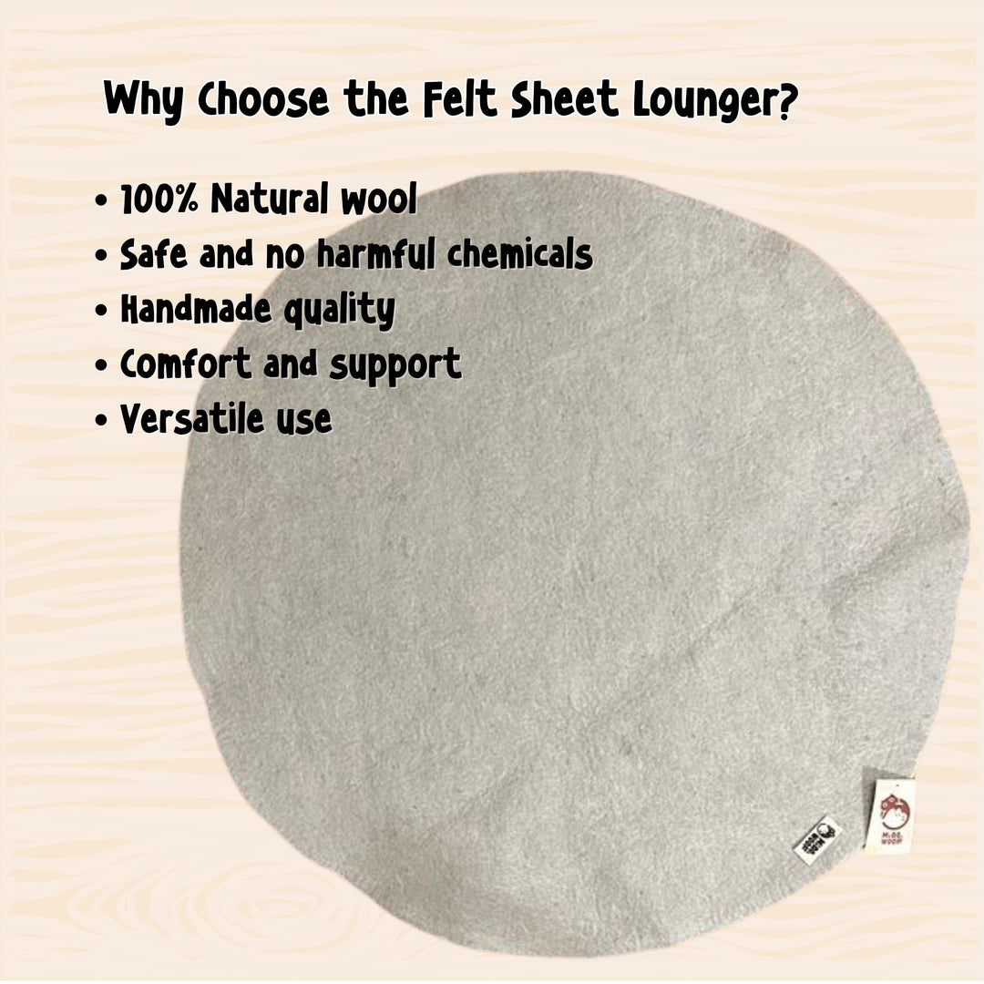 M&W Cat Felt Sheet Lounger