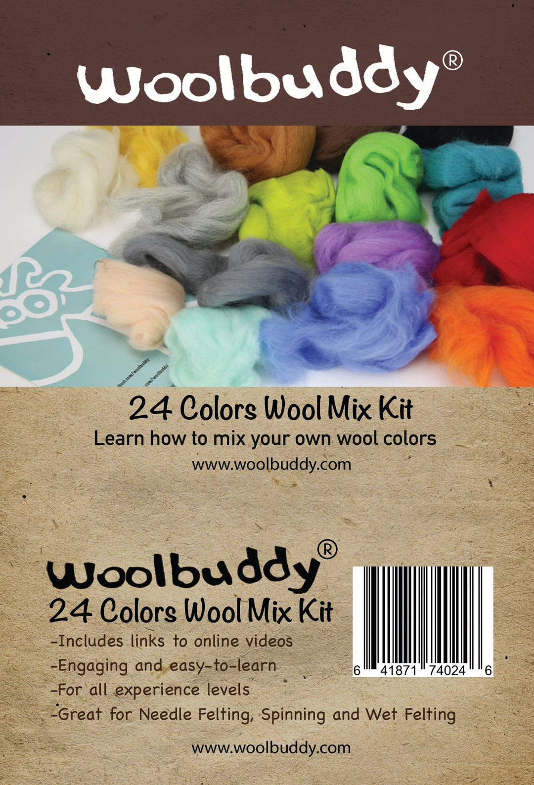 24 Colors Wool Mix Kit - Woolbuddy