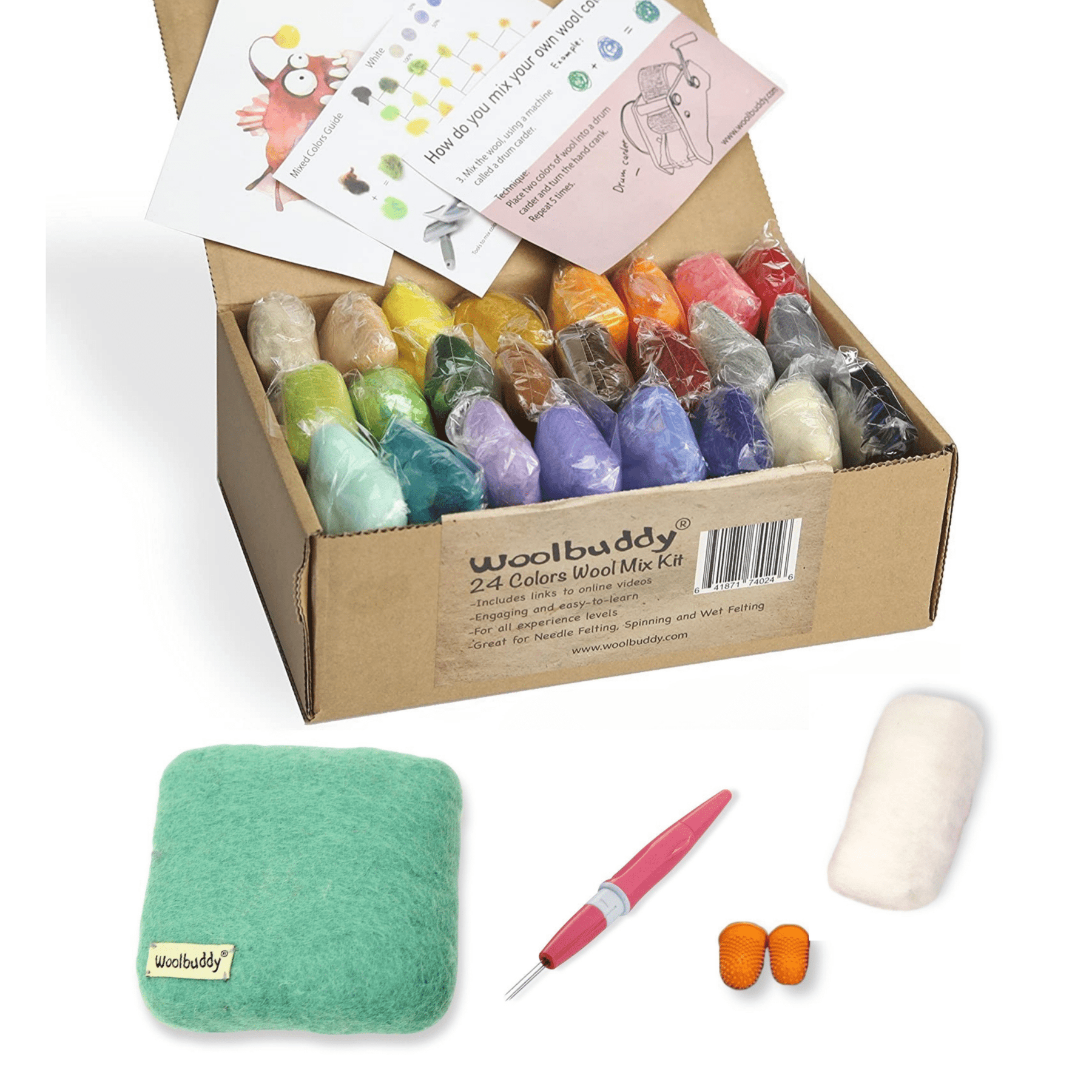 24 Colors Wool Mix Kit | Woolbuddy