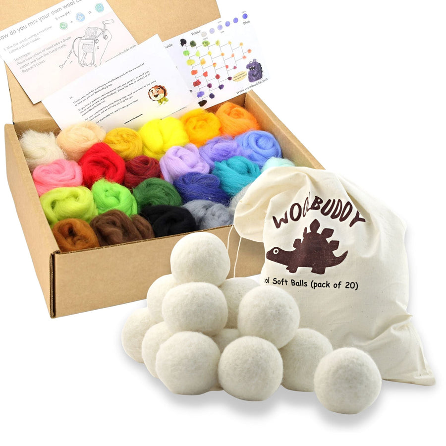 24 wool Kit and Soft Ball Bundle - Woolbuddy