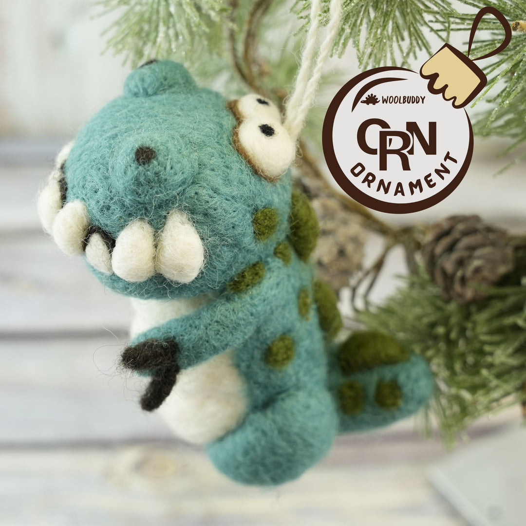 Blue T-rex Ornament