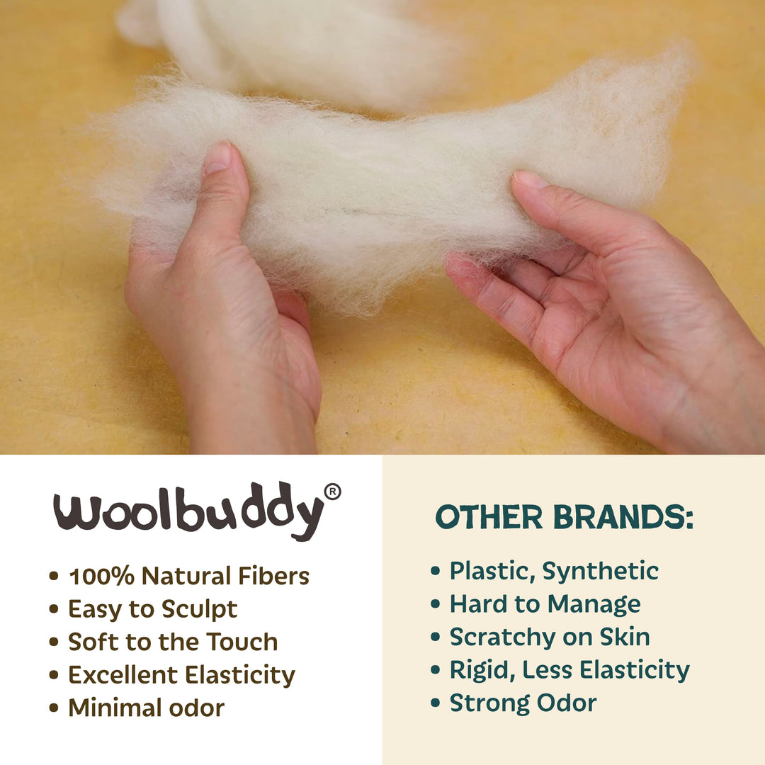 Woolbuddy Needle Felting Snowman Kit – DIY Wool Felt Christmas Craft for Beginners & Holiday Makers