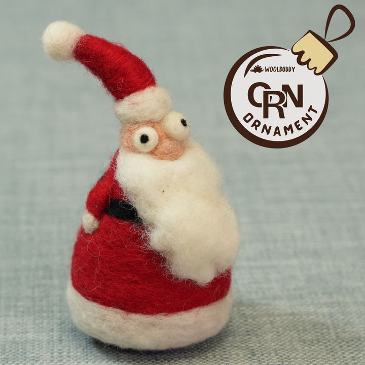 Wool felt Santa Christmas ornament handmade natural Holiday gift