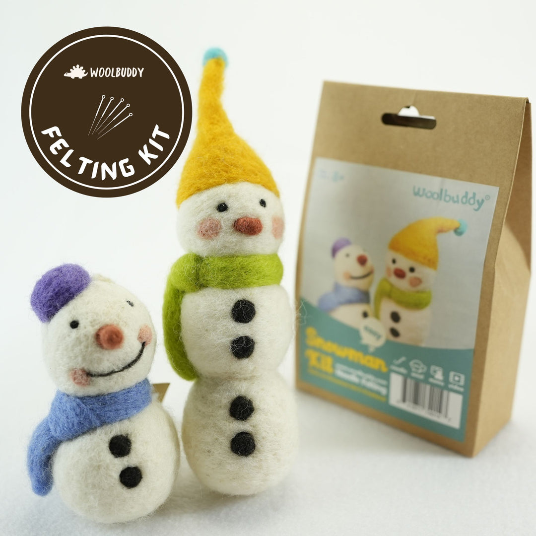 Woolbuddy Needle Felting Snowman Kit