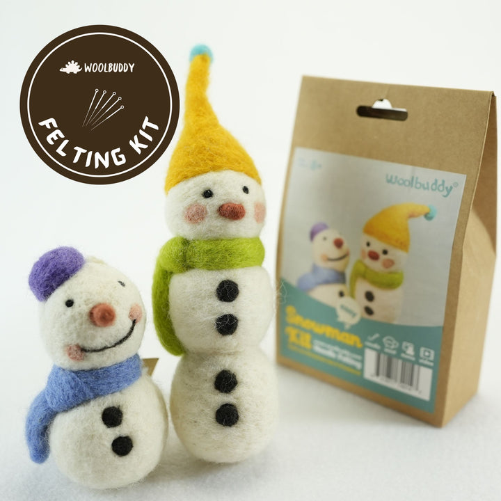 Woolbuddy Needle Felting Snowman Kit