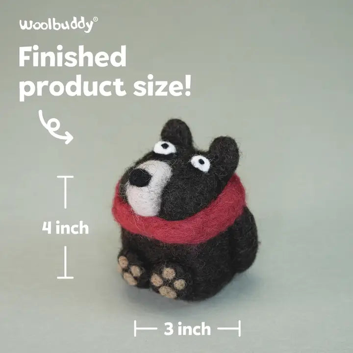 Bear Needle Felting Kit – Beginner DIY Wool Craft Gift