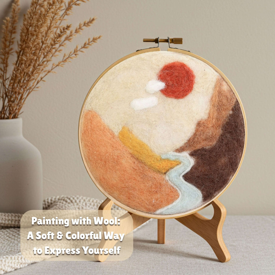 Amber Valley Wool Painting Kit – DIY Needle Felting Landscape Art Project