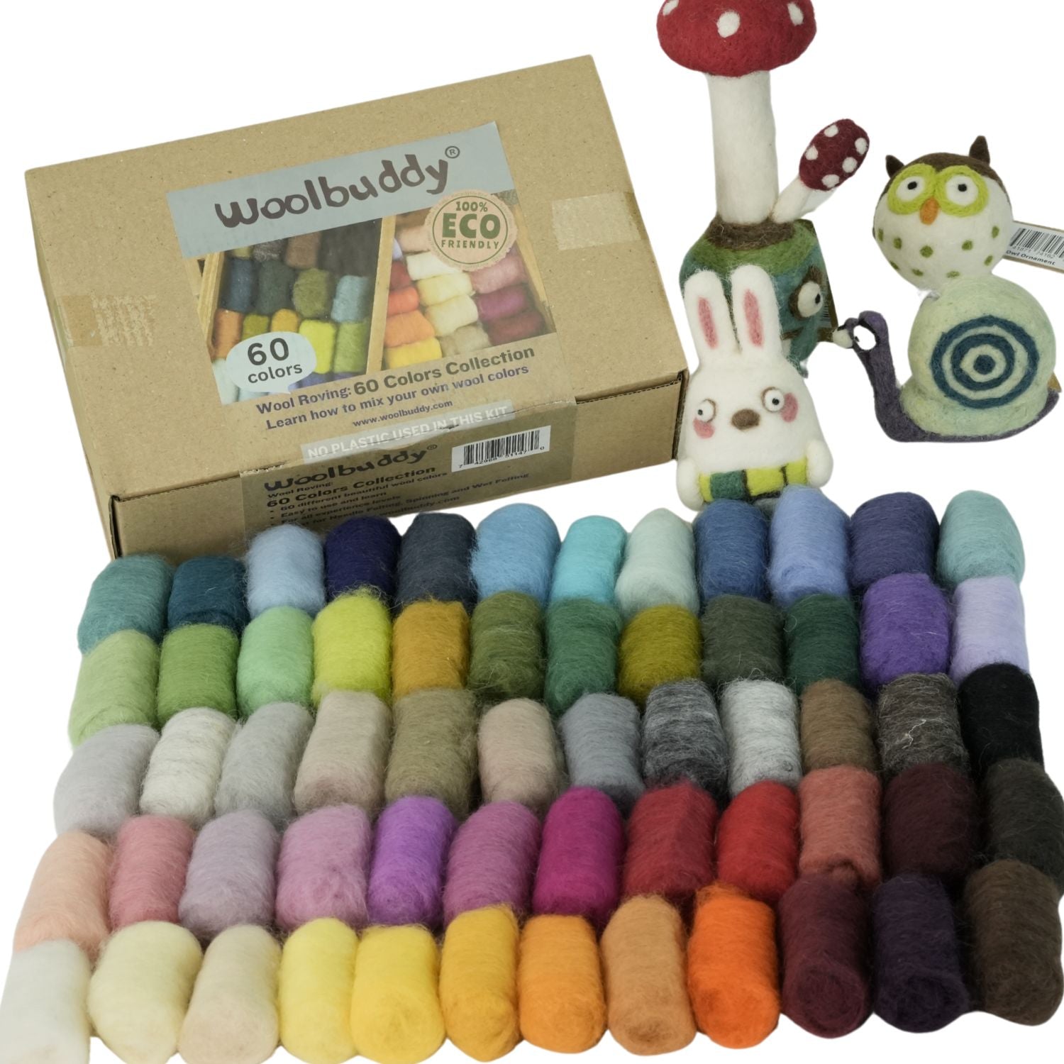 Wool Kit Eco Wool Colors Kit – Natural Corriedale Wool | Woolbuddy