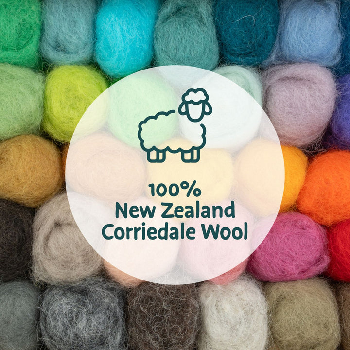 Beginner Needle Felting Kit – Woolbuddy Wool Roving Craft Set for DIY Felt Creations