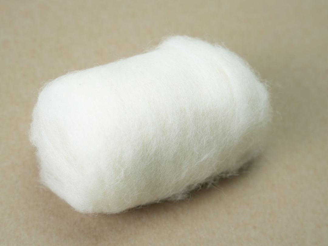 Corriedale Wool White – Premium Natural Wool Roving for Needle Felting & Crafts | Woolbuddy