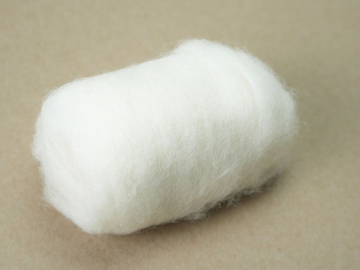 Corriedale Wool White – Premium Natural Wool Roving for Needle Felting & Crafts | Woolbuddy