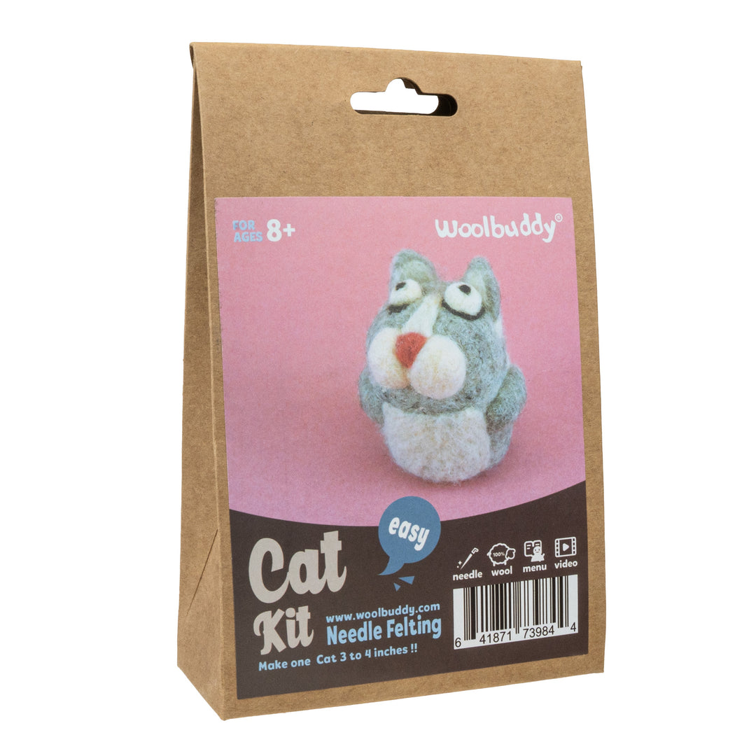 Needle Felting Cat Kit – Beginner-Friendly DIY Wool Craft Set