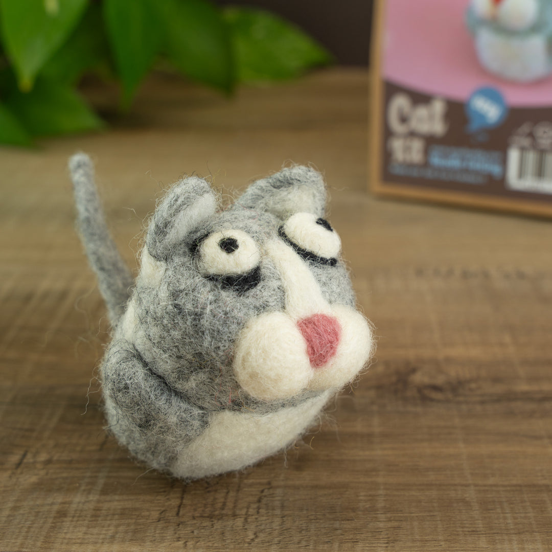 Needle Felting Cat Kit – Beginner-Friendly DIY Wool Craft Set