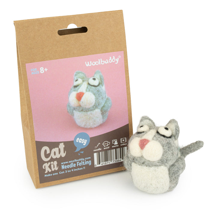 Needle Felting Cat Kit – Beginner-Friendly DIY Wool Craft Set