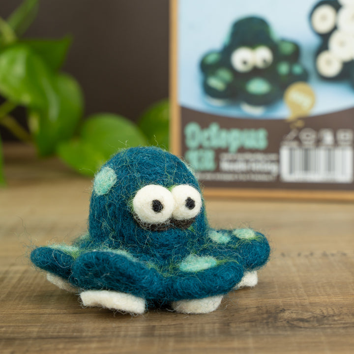 Needle Felting Octopus Kit – Beginner-Friendly DIY Wool Craft Set