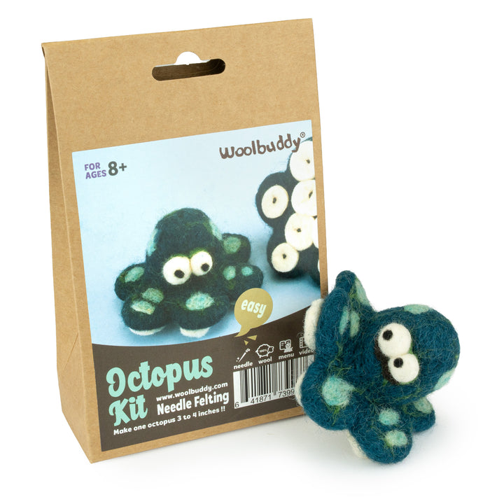 Needle Felting Octopus Kit – Beginner-Friendly DIY Wool Craft Set