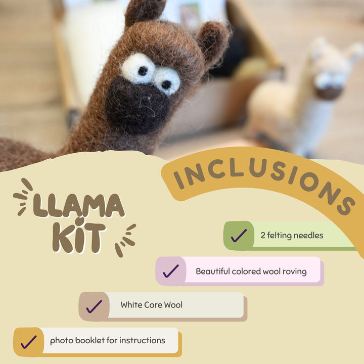 Llama Needle Felting Kit