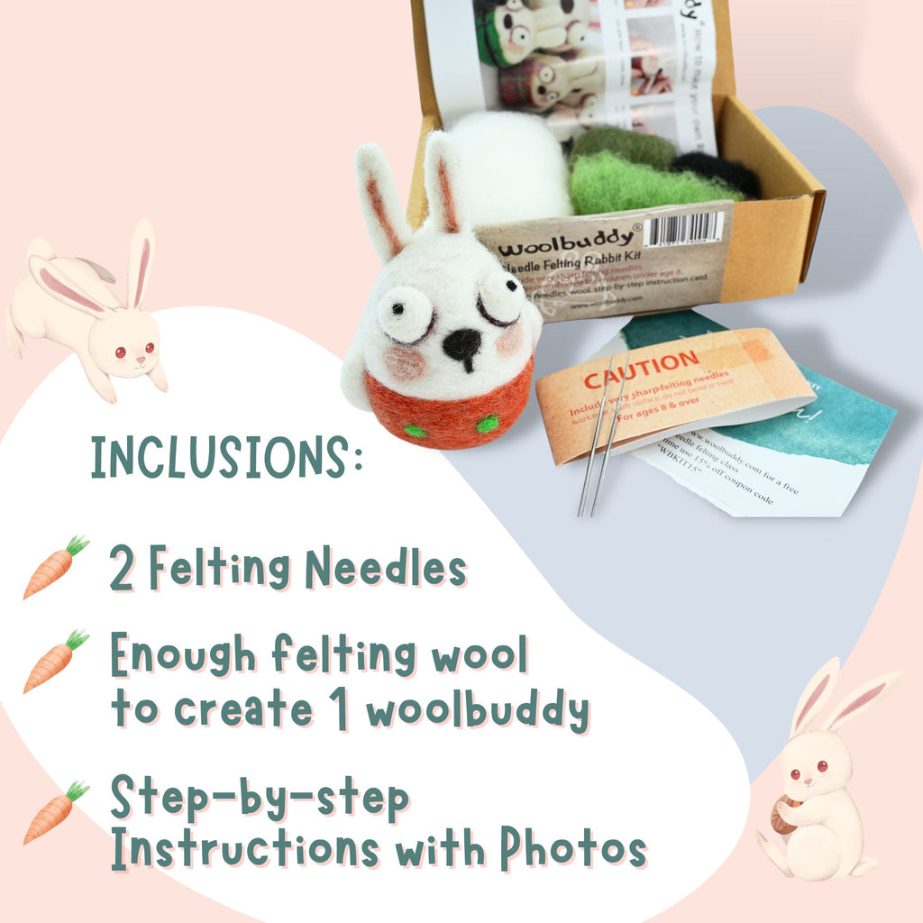 Rabbit Needle Felting Kit Woolbuddy