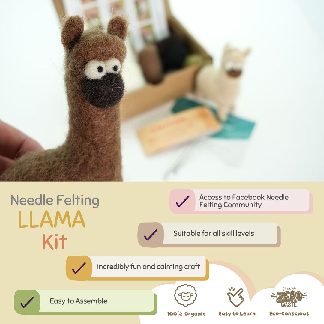 Llama Needle Felting Kit