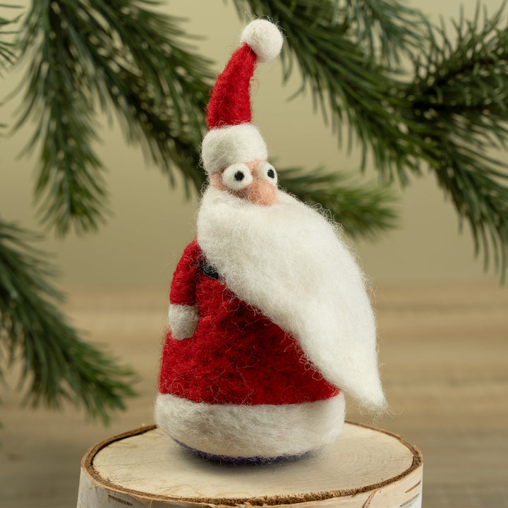 Santa Ornament - Handmade Wool Christmas Tree Decoration | Woolbuddy