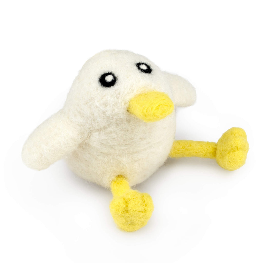 Handmade Wool Felt White Duck Ornament – Farm Animal Christmas Tree Décor