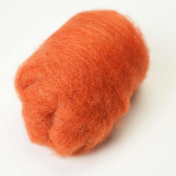 Corriedale Wool Pumpkin – Premium Wool Roving for Needle Felting & Crafts | Woolbuddy