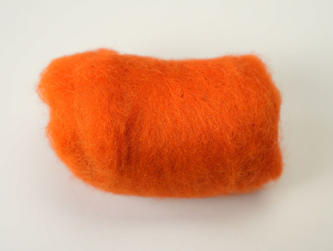 Corriedale Wool Traffic Cone – Premium Wool Roving for Needle Felting & Crafts | Woolbuddy