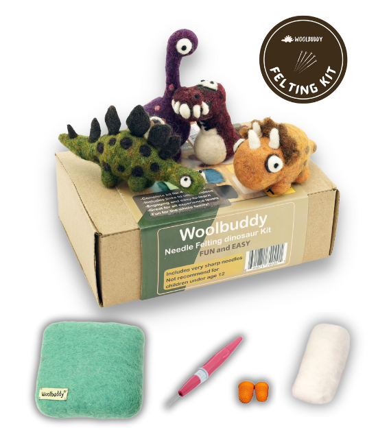 Needle Felting Dinosaur Kit