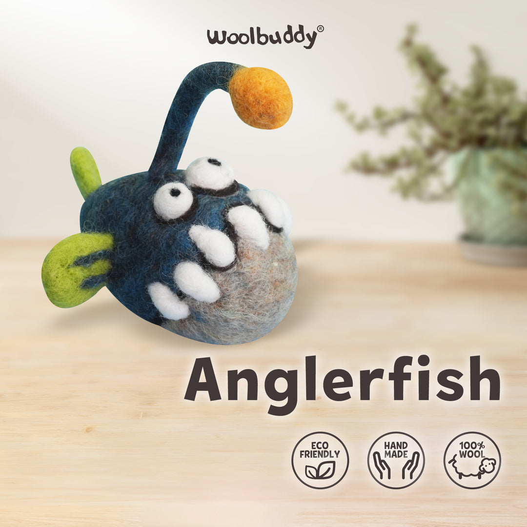 Needle Felting Angler Fish Kit for Beginners | Woolbuddy