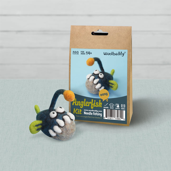 Needle Felting Angler Fish Kit for Beginners | Woolbuddy