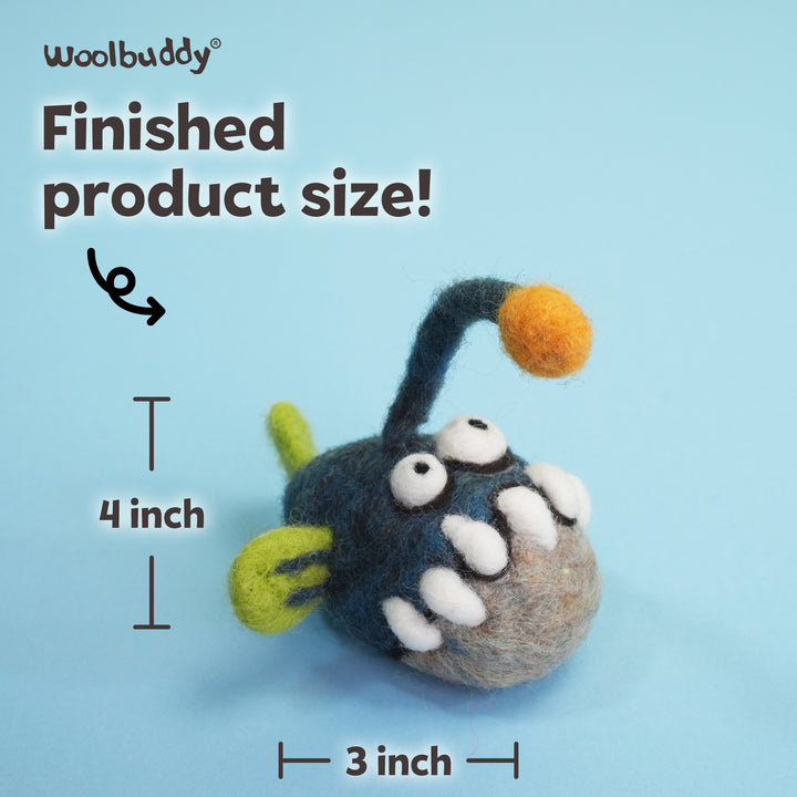 Needle Felting Angler Fish Kit for Beginners | Woolbuddy