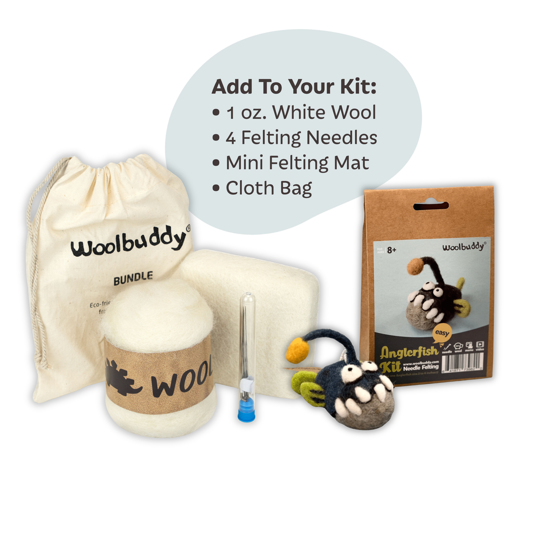 Needle Felting Angler Fish Kit for Beginners | Woolbuddy