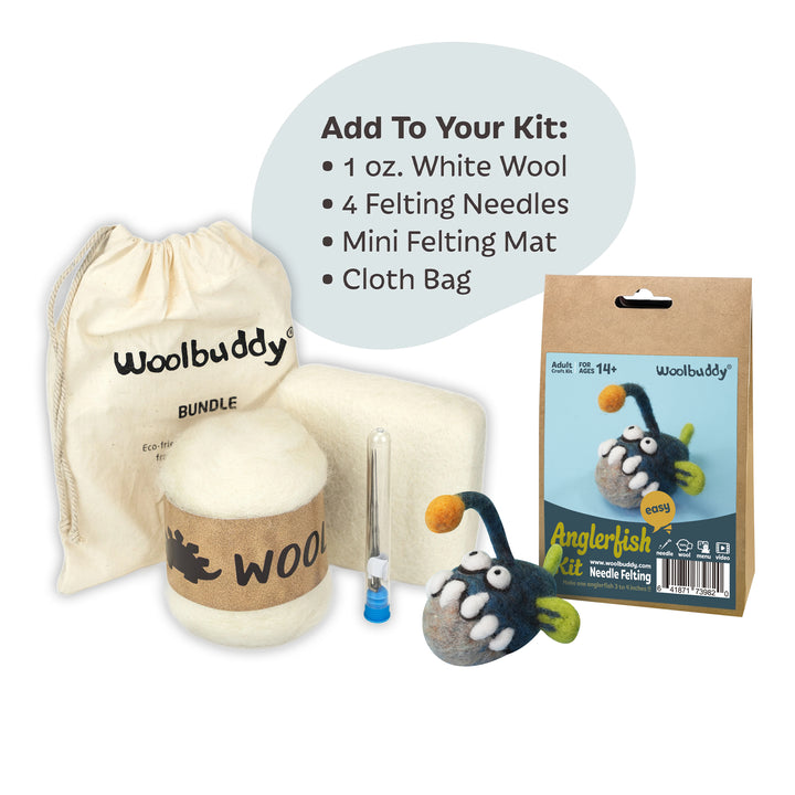 Needle Felting Angler Fish Kit for Beginners | Woolbuddy