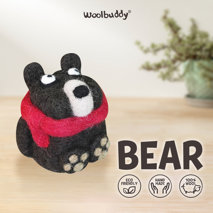 Bear Needle Felting Kit – Beginner DIY Wool Craft Gift