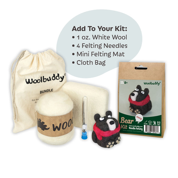 Bear Needle Felting Kit – Beginner DIY Wool Craft Gift