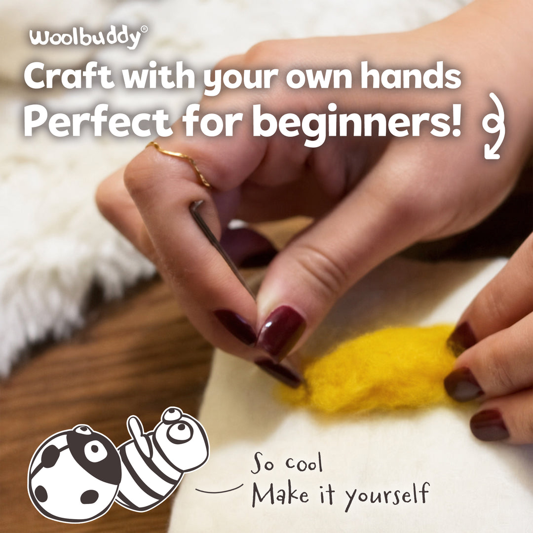 Needle Felting Bee and Ladybug Kit for Beginners | Woolbuddy