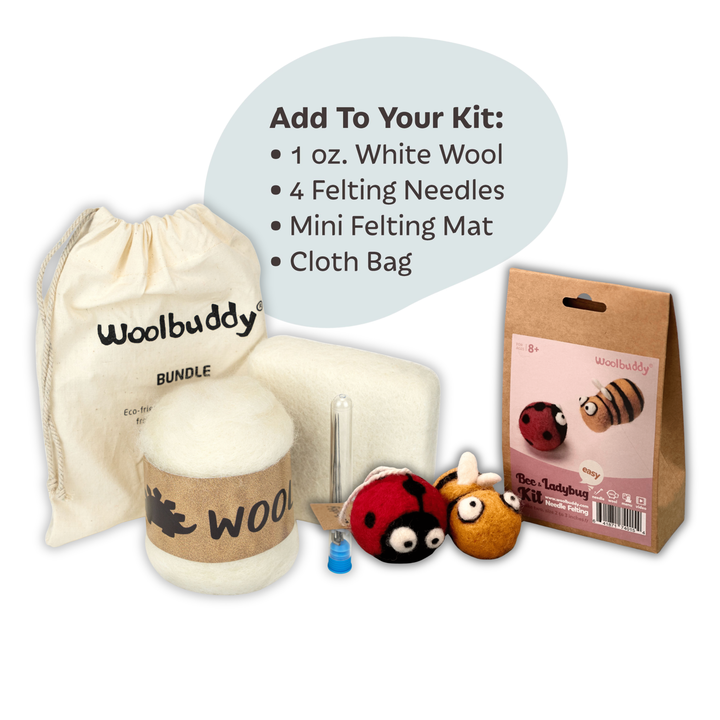Needle Felting Bee and Ladybug Kit for Beginners | Woolbuddy