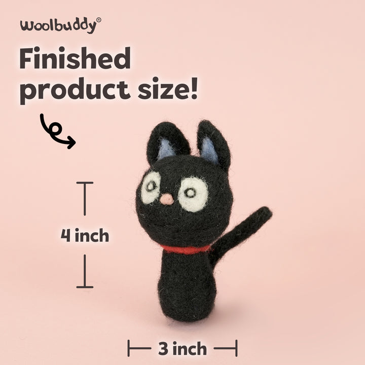Black Cat Needle Felting Kit for Beginners | Woolbuddy