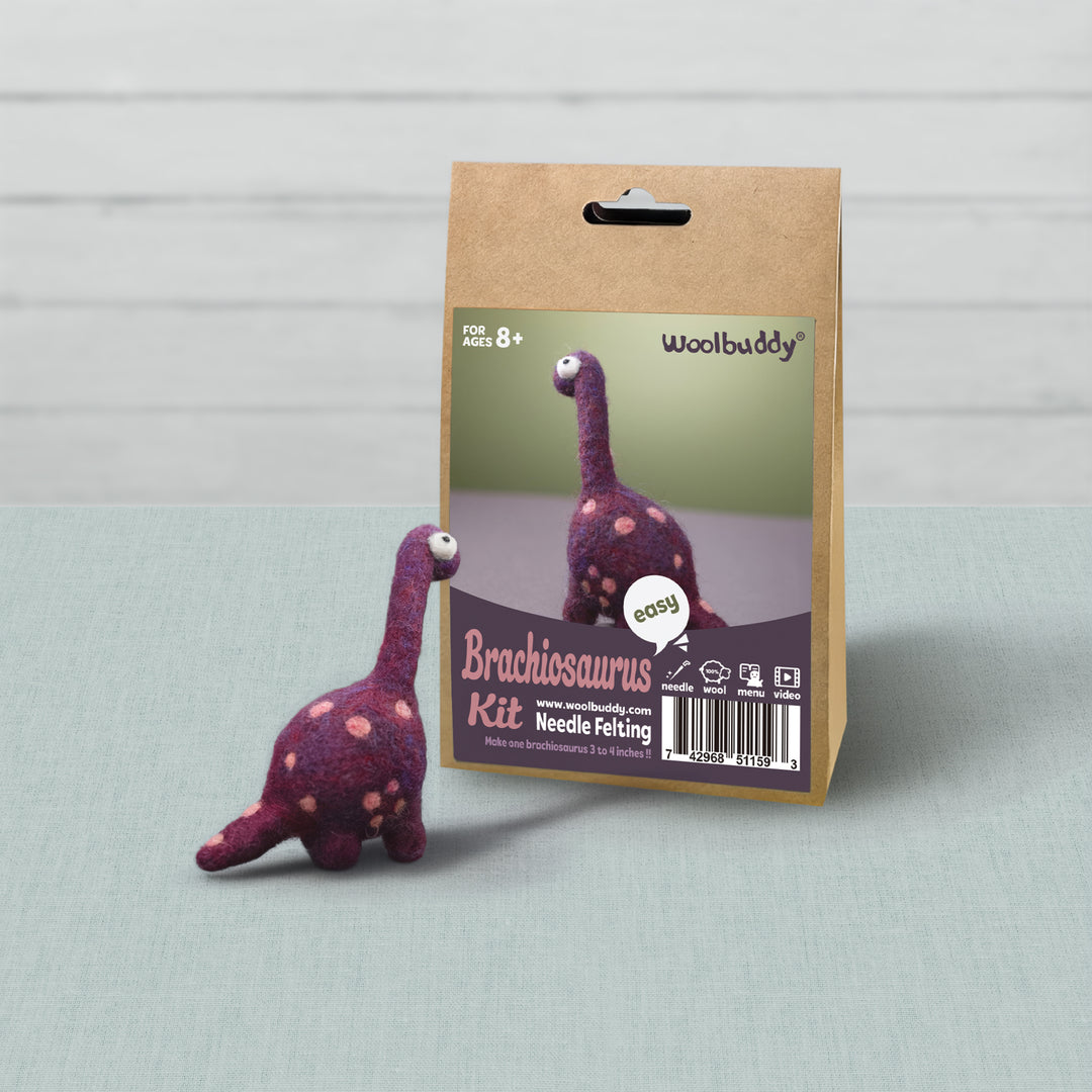 Brachiosaurus Needle Felting Kit – Beginner DIY Dino Craft