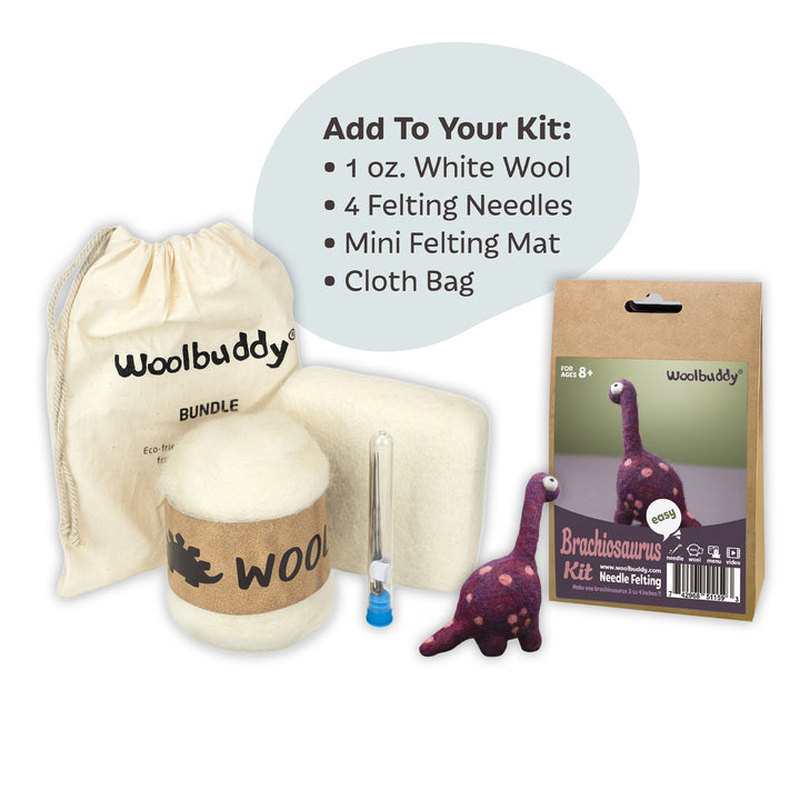 Brachiosaurus Needle Felting Kit – Beginner DIY Dino Craft