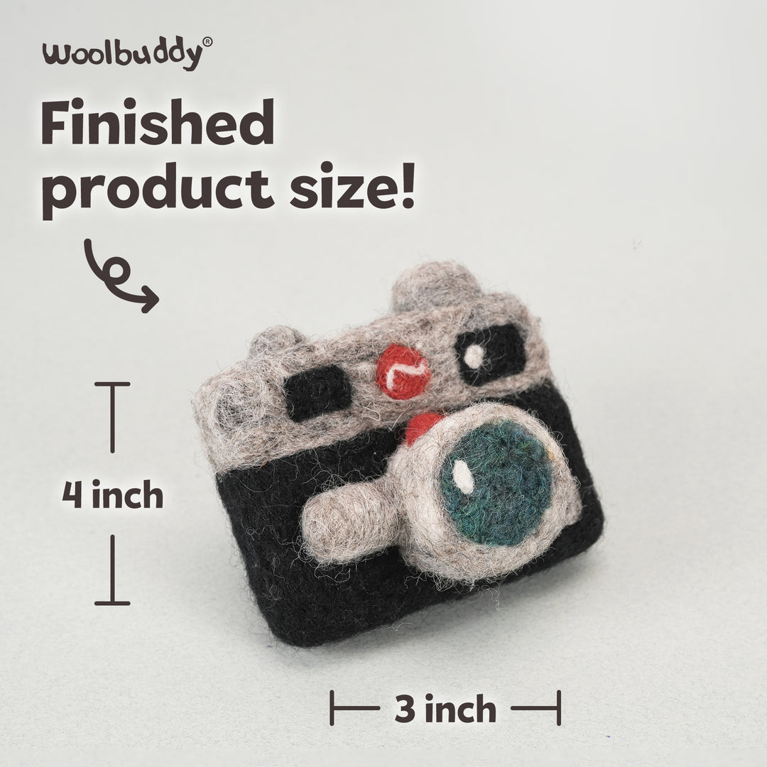 Camera Needle Felting Kit – Beginner DIY Wool Craft Gift