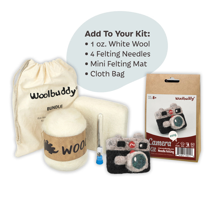 Camera Needle Felting Kit – Beginner DIY Wool Craft Gift