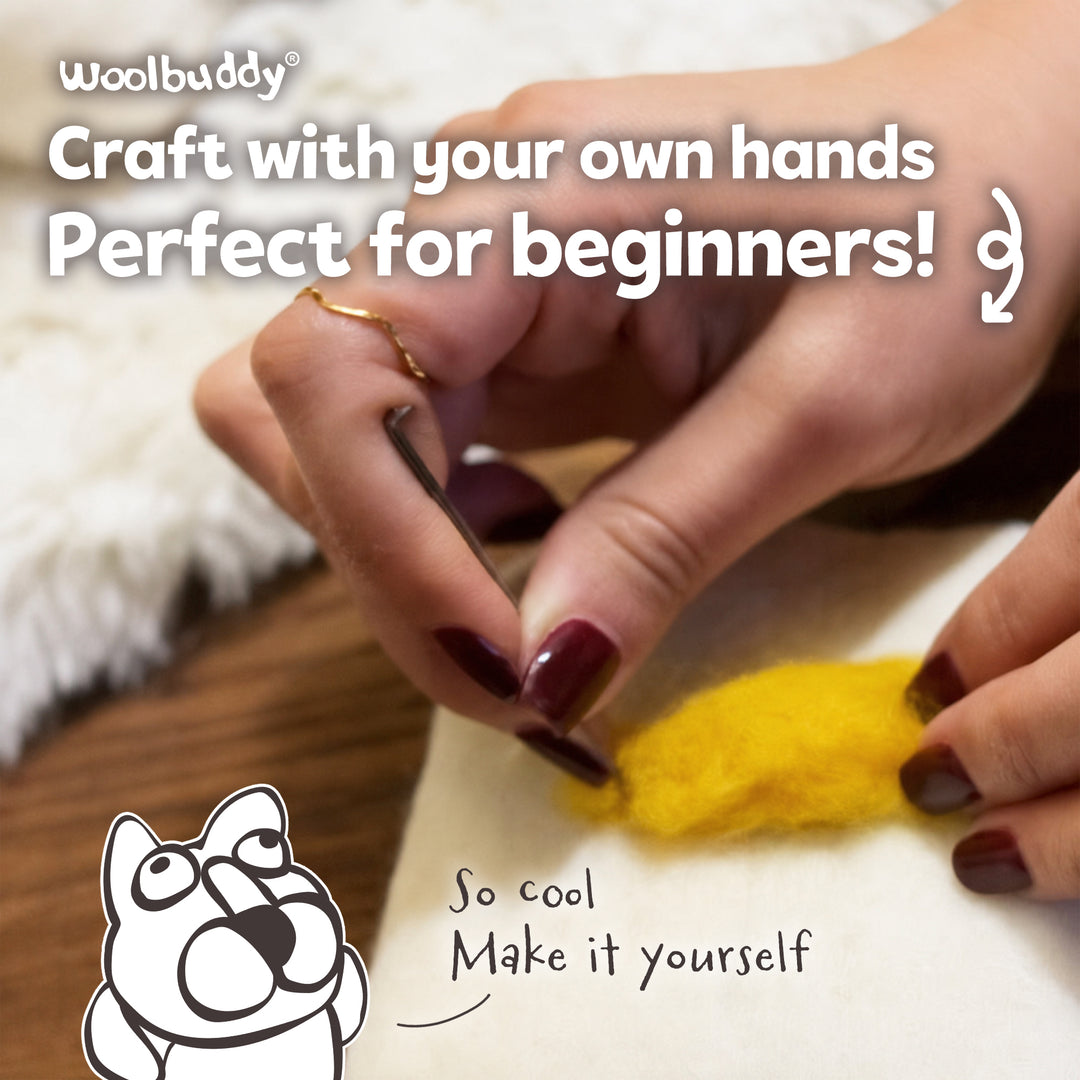 Needle Felting Cat Kit for Beginners | Woolbuddy