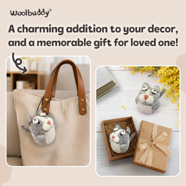 Needle Felting Cat Kit for Beginners | Woolbuddy