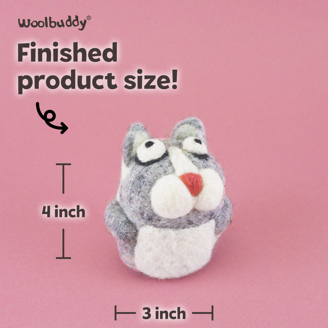 Needle Felting Cat Kit for Beginners | Woolbuddy