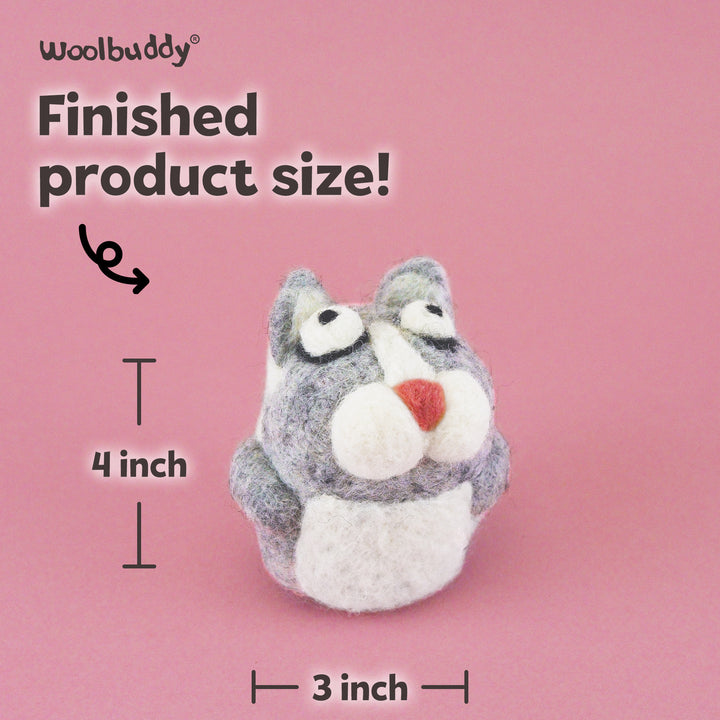 Needle Felting Cat Kit for Beginners | Woolbuddy